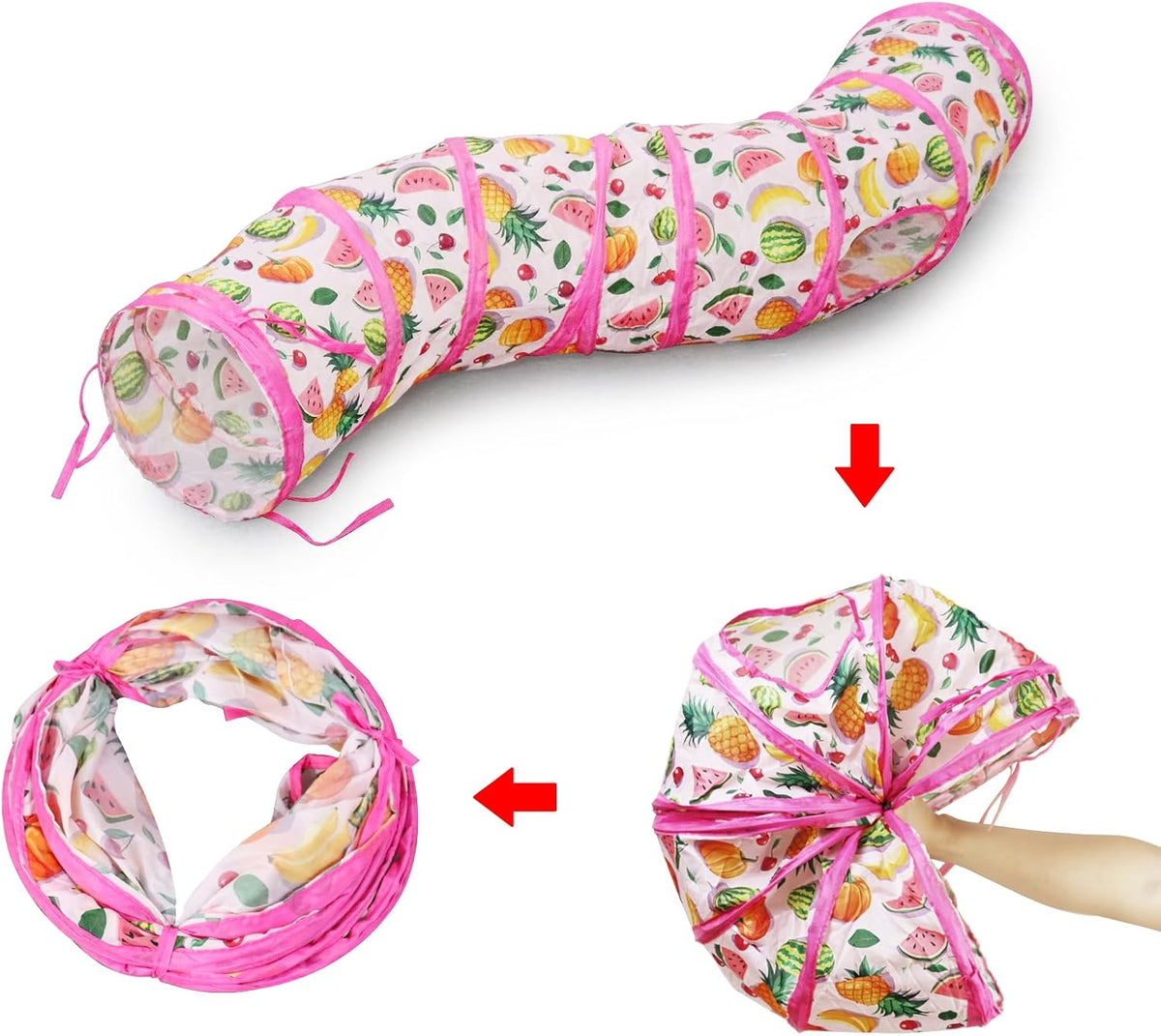 Andiker Cat Tunnel for Indoor Cats - Pink - image 3