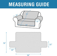 H.VERSAILTEX Sofa Cover Couch Cover for Dogs with Elastic Straps 100% - Coconut Milk / Slipcover-Loveseat - image 2