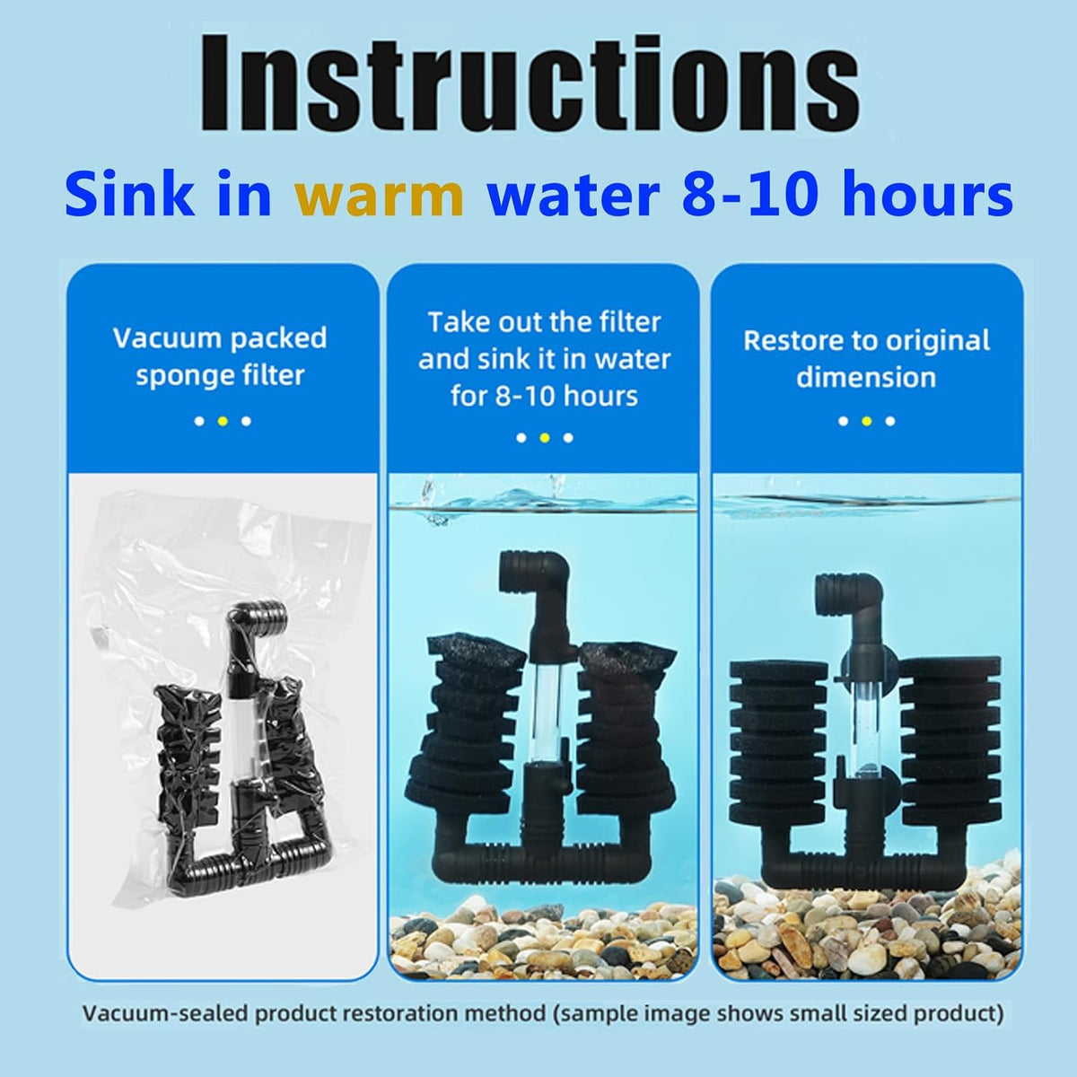 AQUANEAT 4 Pack Double Bio Sponge Filter, for Fry, Betta, Shrimp - Small 1pc - image 3