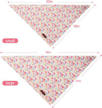 MR. CHUBBYFACE Fall Orange Plaid Dog Bandanas Reversible Triangle - C:Carrot-Egg / S - image 3