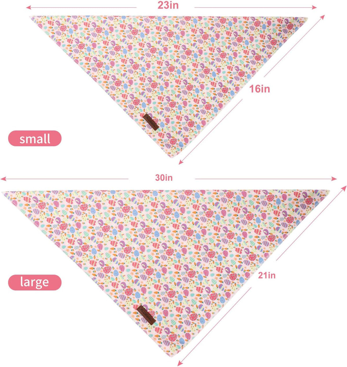 MR. CHUBBYFACE Fall Orange Plaid Dog Bandanas Reversible Triangle - C:Carrot-Egg / S - image 3