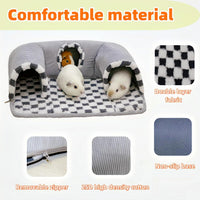 Guinea Pig Hideout Tunnel with Warm Bed for Small Pet 3 Cave Small - Grey - image 4