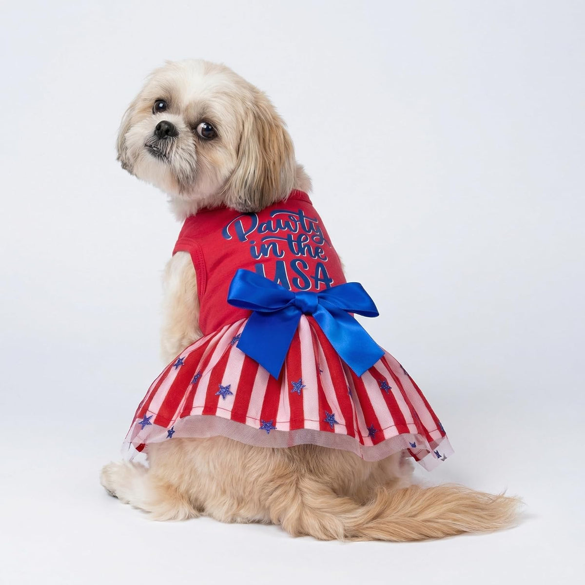 Fitwarm Birthday Girl Dog Tulle Dress - XX-Small / Pawty in the USA - image 4