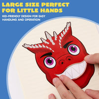 JOYIN 36 Sheets 9"x6" Make a face Stickers for Kids - Dinosaur - image 2