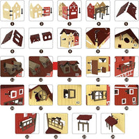109PCS Farm Animals Toys Set Comes with Barn, Rice Storehouse, Rice Trolley, Milking shed, Farmer, Fence - Playset for Kids Toddlers Boys Girls 5+ Years Old