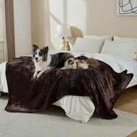 Soft Waterproof Blanket for Bed Couch Sofa - 60x80 inches / Brown - image 4
