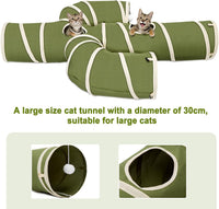 Ownpets Cactus Cat Tunnel 12" with Peek Holes for Indoor Large Cat - Cactus Shape Green / 10 Inches in Diameter - image 4