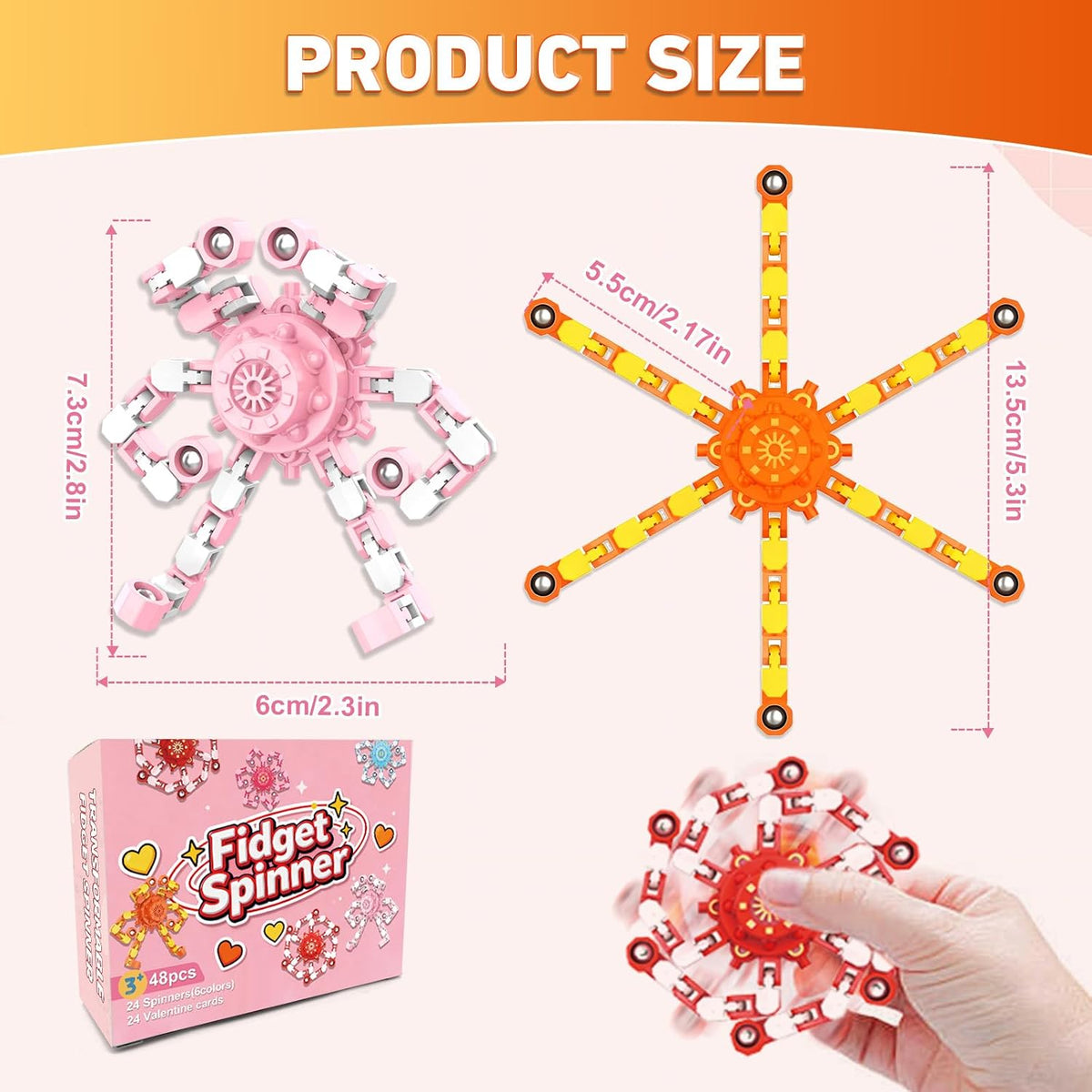 Transformable Fidget Spinners - 24pc - image 3