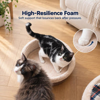 Cat Bed Cave, Enclosed Hideaway with Detachable Lid for Kitten - Brown - image 4