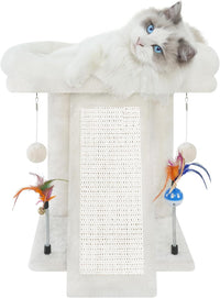 TWDEPART Cat Tree Tower with Cat Scratching Post for Indoor Cats - Beige