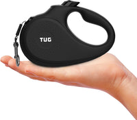 TUG Monochrome 360° Tangle-Free Retractable Dog Leash - Black / Tiny, 10 ft