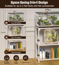20-30 Gallon Aquarium Stand with 3-Tier Adjustable Storage Shelf – Essentials for Fish - 20 Gal White - image 3