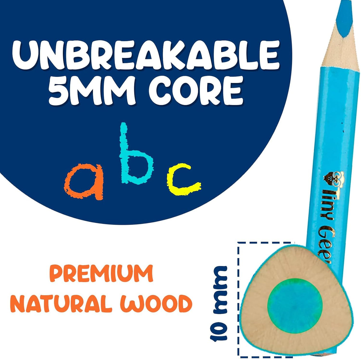 Jumbo Fat Triangle Colored Pencils for Kids - image 3