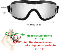Small Dog Sunglasses with Adjustable Strap UV Protection, Winproof Puppy Sunglasses, Suitable for Dogs Eyes Protection，Soft Dog Goggles