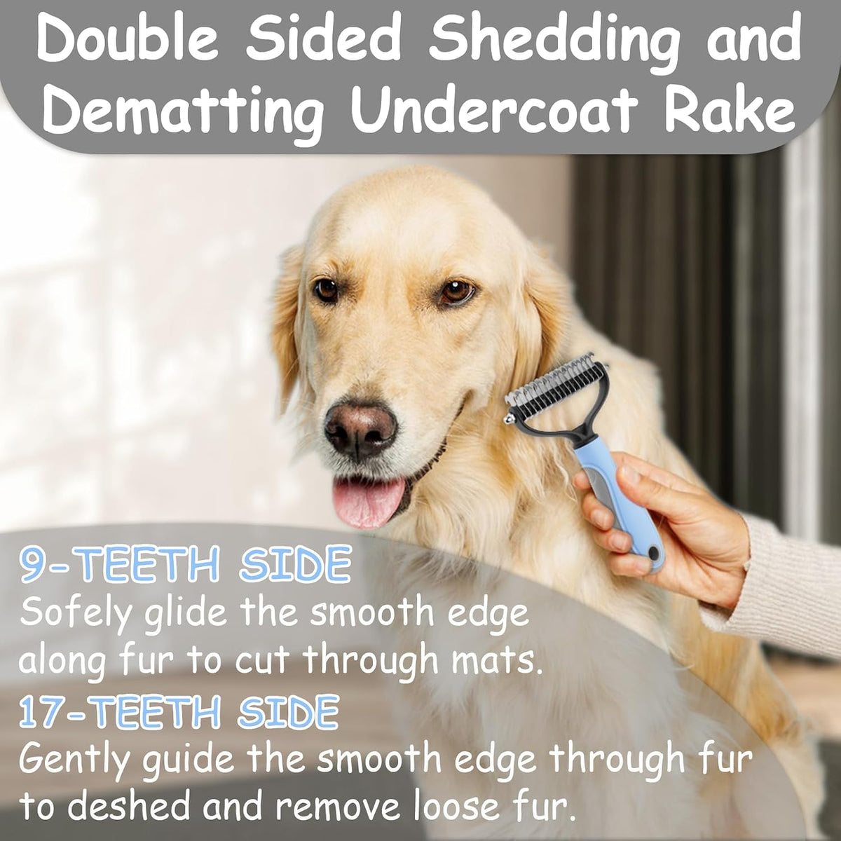GUBCUB Pets Grooming Comb Kit for Small Dogs Puppies For Tear Stain - Pet Combs with Deshedding Brush - image 2