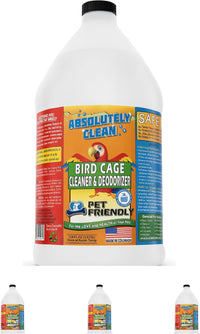 Absolutely Clean Amazing Bird Cage Cleaner and Deodorizer - 128 Fl Oz (Pack of 4)