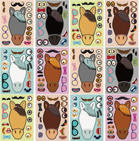 24 Sheets Make a Face Stickers for Kids Toddlers Party Favors Crafts – Fun for Kids & Family - Horse
