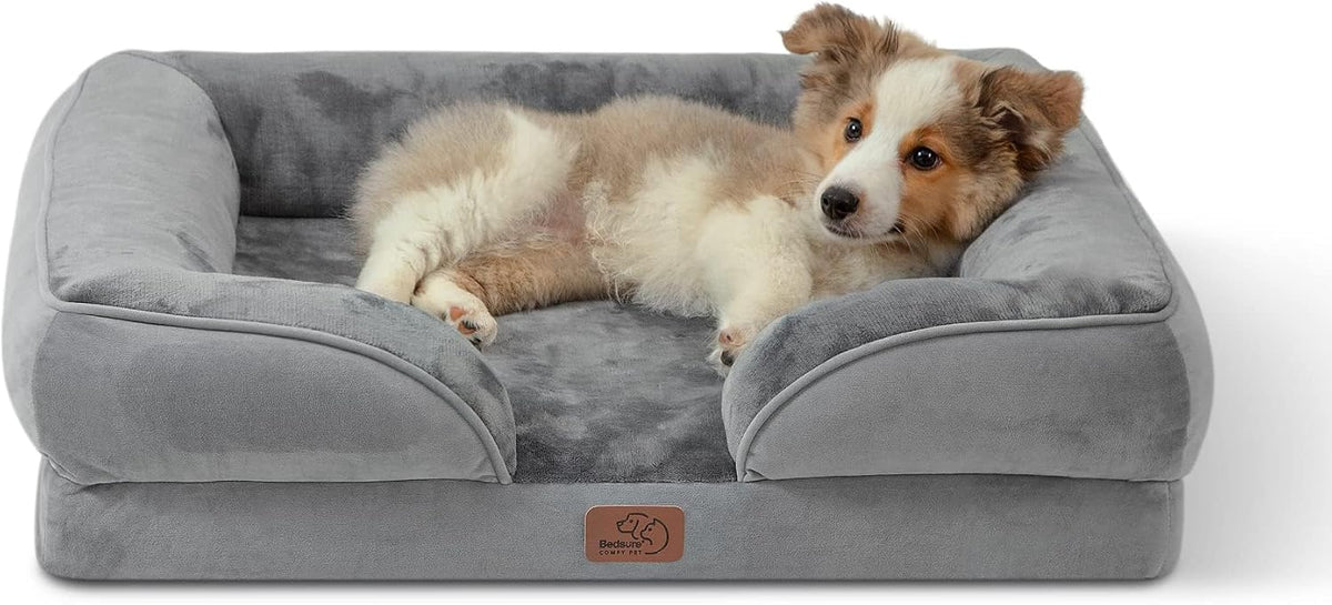 Bedsure Orthopedic Dog Bed Medium Washable Original Design - Grey / 28"l X 23"w X 6.5"th