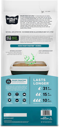 World's Best Cat Litter Poop Fighter, Urine & Poop Odor Defense - 8lb - image 3
