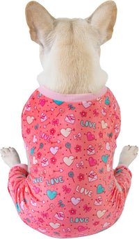 CuteBone Dog Halloween Pajamas Puppy Onesies Small Dogs Soft Pjs Coat - Medium / Cupid pink - image 3