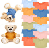 Skylety plush bear shirts, 12 blank cotton crew neck tees for 14-18 inch stuffed bears