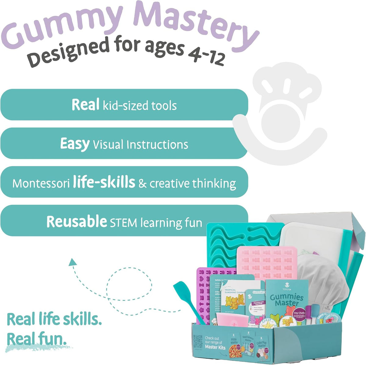 Tovla Jr. Kids Gummy Making Kit, Real Reusable Candy Science - Gummy Making Kit - image 4