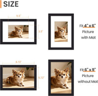 upsimples 50x70cm Puzzle Frame, Wall Decor Frames - Black / 6x9 - image 3