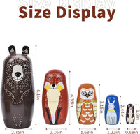 Russian Nesting Dolls, Bear Wooden Stacking Set - Brown Bear - image 2