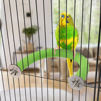 U-Shaped Large Parrot Perch, Quartz Bird Perch for Cage – Essentials for Birds - Small / Green - image 3