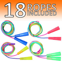 Elcoho kids rainbow jump rope set, 10 adjustable 7.2 foot nylon ropes with plastic handles - view 10