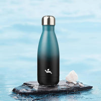 Insulated Water Bottles,12 oz Double Wall Stainless Steel Vacumm Metal Flask for Sports Travel,Indigo Black