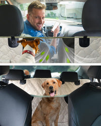 Dog Car Seat Cover for Back Seat - beige-Y - image 2