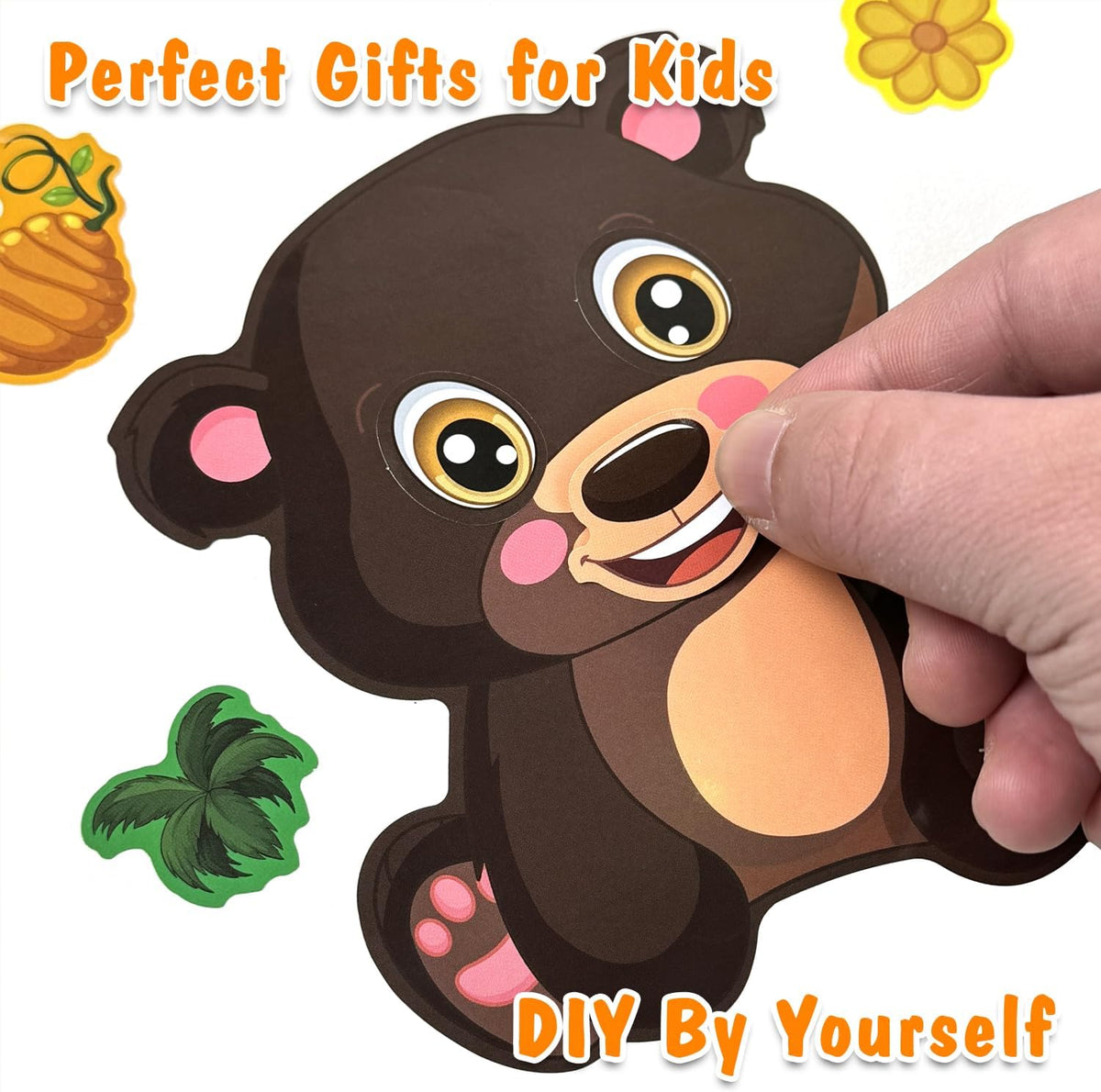 48 Fall Make-a-Face Sticker Sheets for Kids - Mixed Animals - image 4