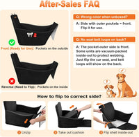 Elevated Dog Car Seat for Small and Medium Dogs Up to – Essentials for Dogs - Black / Single Seat - image 3