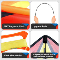 Kite, Large Delta Kites for Kids and Adults - Red - image 3