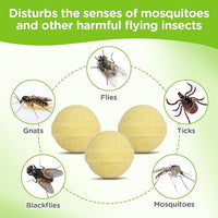 Mosquito Repellent Outdoor Patio, Mosquitoes Repellent Outdoor Powerful, Patio Mosquito Repellent for Yard, Camping, Child&Pets Friendly 10 Pack, Green