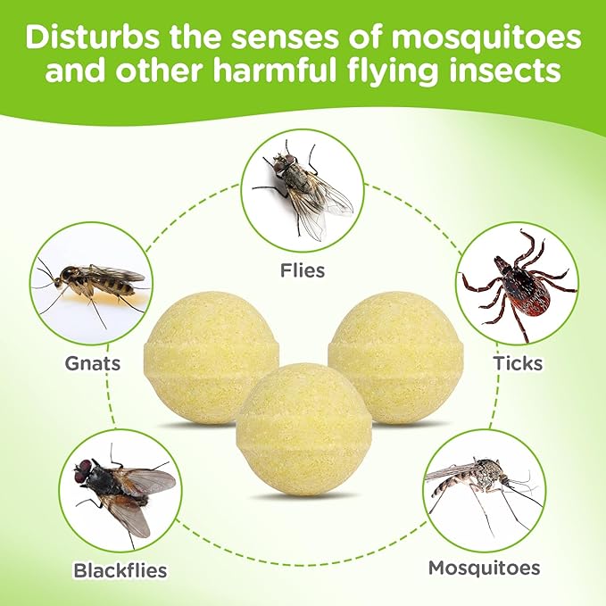Mosquito Repellent Outdoor Patio, Mosquitoes Repellent Outdoor Powerful, Patio Mosquito Repellent for Yard, Camping, Child&Pets Friendly 10 Pack, Green