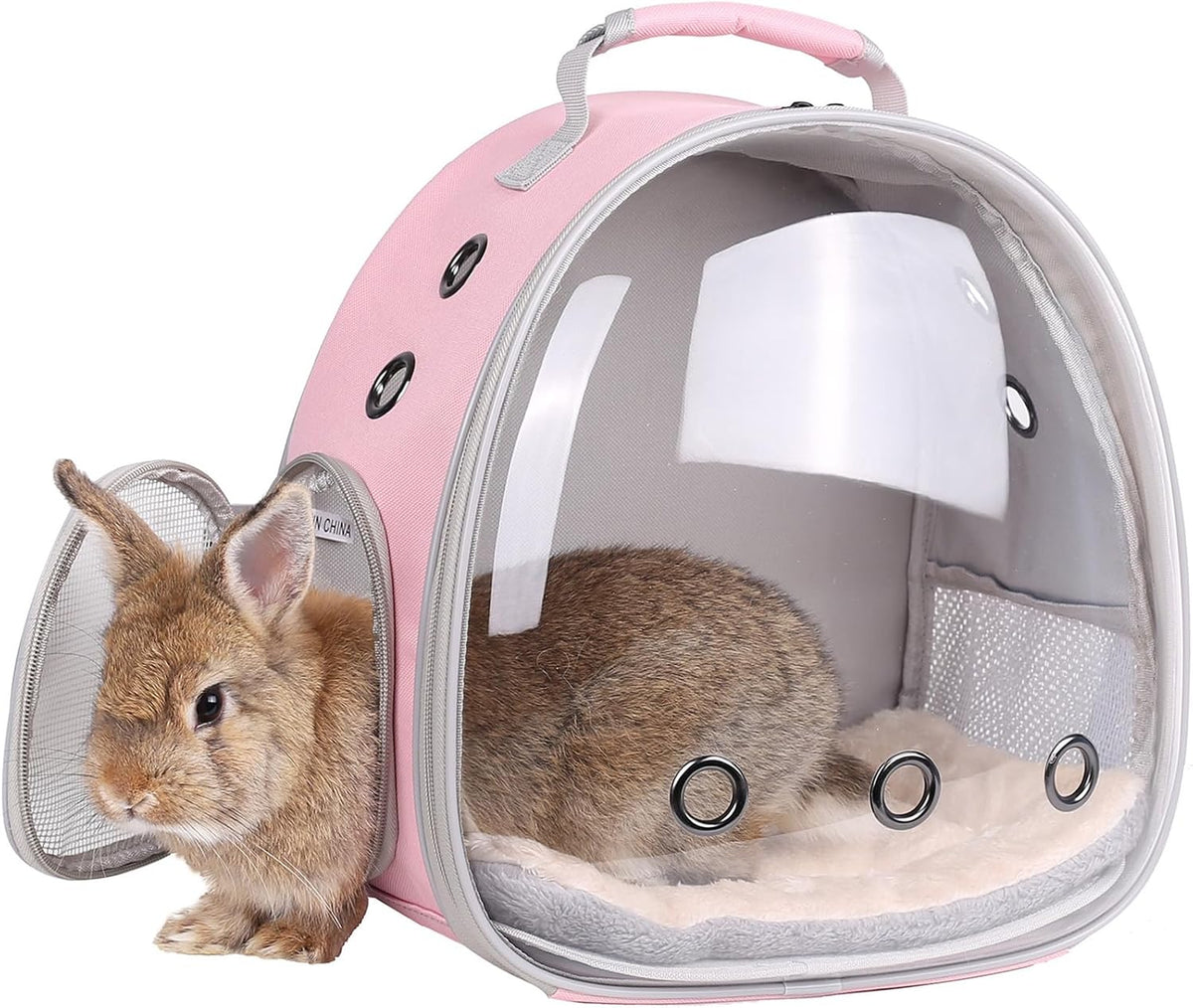 Portable Small Animal Backpack Travel Breathable Pet Carrier Bag - Pink / Backpack