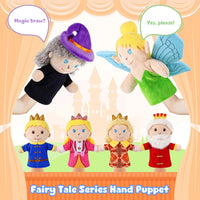 6 Pcs Family Hand Puppets 12 Inch Grandparents, Mom & Dad - 6 Cartoon Characters - image 2