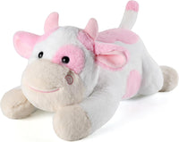 gnomantic Turtle Weighted Stuffed Animals, Plush Pillow for Kids – Fun for Kids & Family - Pink Cow / Large / Cow