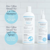 Veterinary Formula Flea and Tick Bundle – Prevention Spray for Dogs, 8 oz + 16 oz Shampoo for Dog Flea & Tick Control