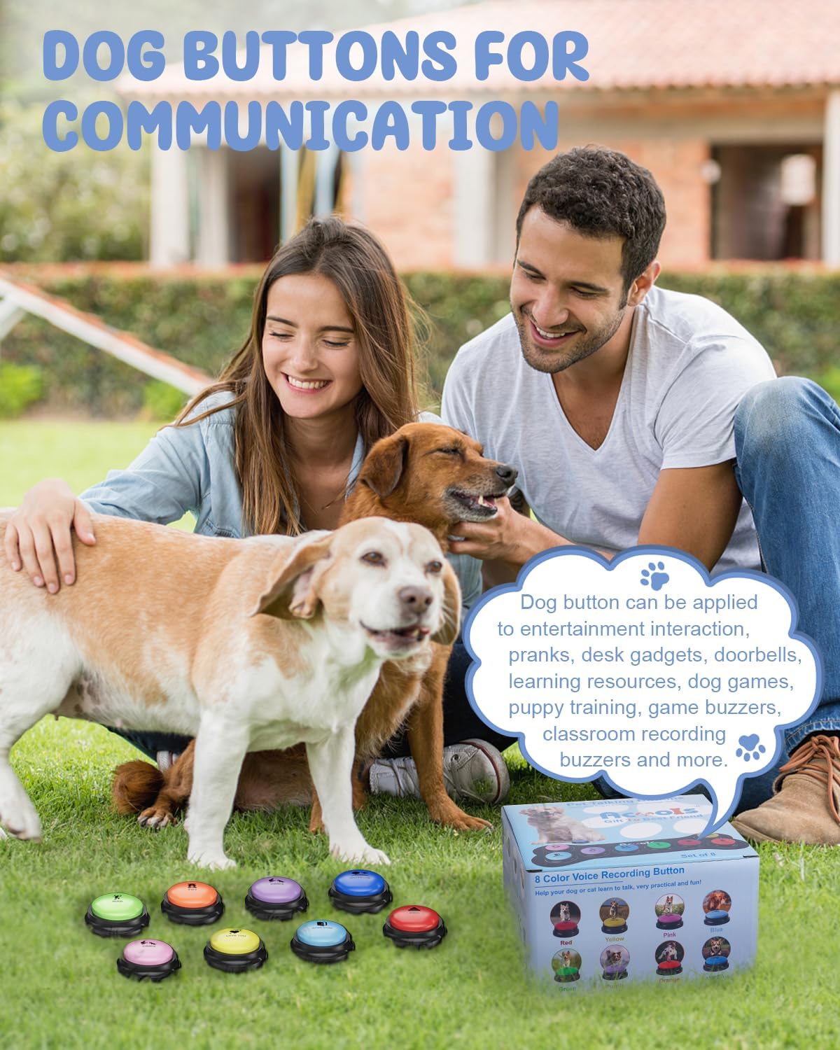 Dog Buttons for Communication - B-8 Pack - image 4
