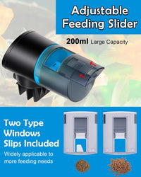 Automatic Fish Feeder for Aquarium Easy Setup & 4 Timers Green – Essentials for Fish - Blue / CY-009-LCD Screen - image 3