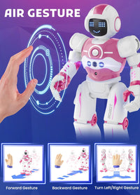 Robot Toys for Kids, Rechargeable Remote & Gesture Control Robots – Fun for Kids & Family - Pink - image 3