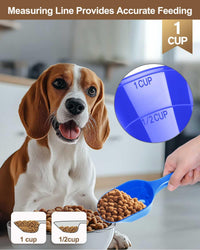 2 PACK Dog Food Scoop,1 Cup Capacity Pet Food Scoop For Dog and Cat – Essentials for Dogs - blue - image 2