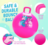 U&C Planet Hopper Ball, 18In Bouncy Ball with Handle for Kids Ages 3-6 – Fun for Kids & Family - 3-6 Years / Pink Unicon - image 4