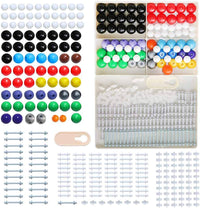 LINKTOR 444 piece chemistry molecular model kit with colored atoms, bonds and fullerene parts - view 10