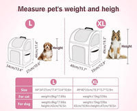 Pecute Cat Backpack Carrier, Expandable Cat Carrier Backpack with Breathable Mesh, Pet Carrier Backpack for Cats Small Dogs Puppies, Dog Backpack Carrier Great for Travel Hiking Camping Outdoor