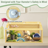 40" Large Hamster Cage, Chewproof Gerbil Cages and Habitats, Openable Top Roof Window with Silencing Pad, Wooden Guinea Pig Cage for Small Animals, Dwarf and Syrian Hamster, 40 x 20 x 20 Inches