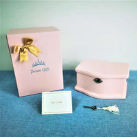 Ballerina Musical Jewelry Box with Mirror for girls，Kid's Jewelry - pink-medium - image 3